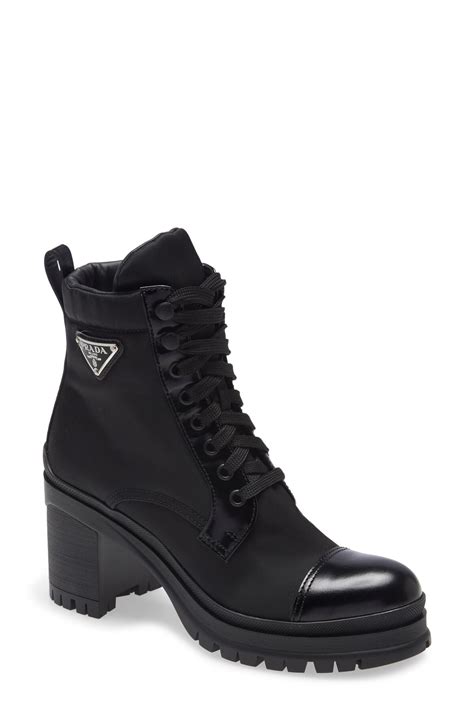 prada boots thigh high|prada block heel combat boots.